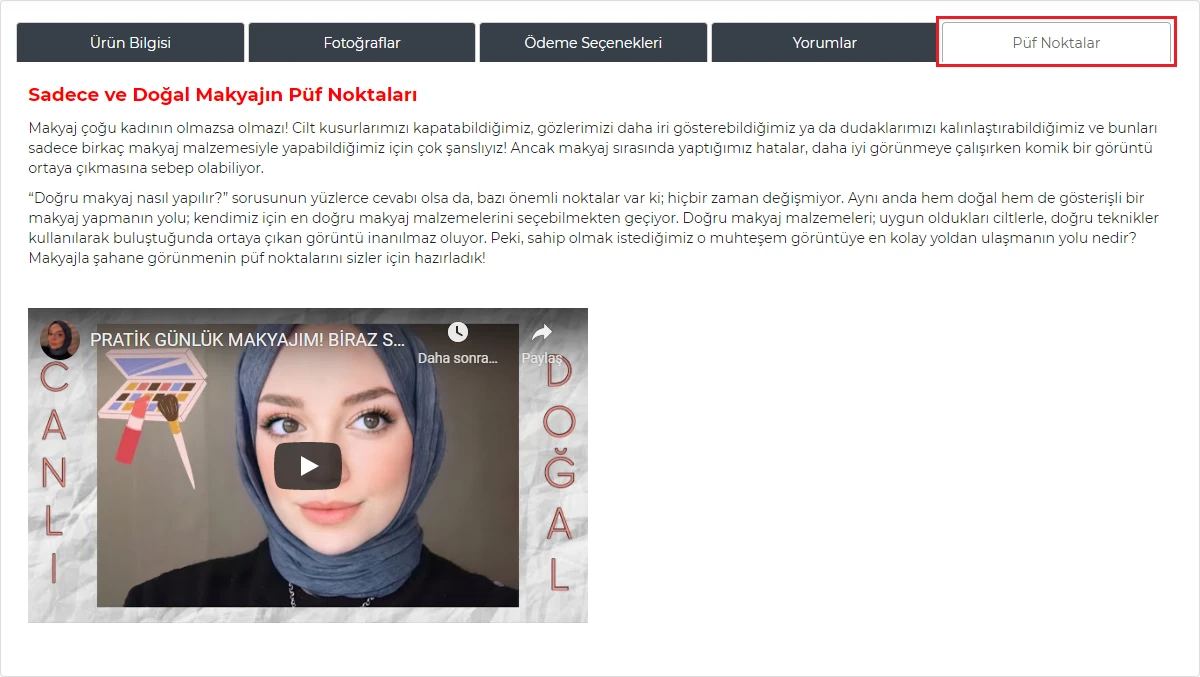 Ek Bilgi Sekmesi Modülü Görsel 3
