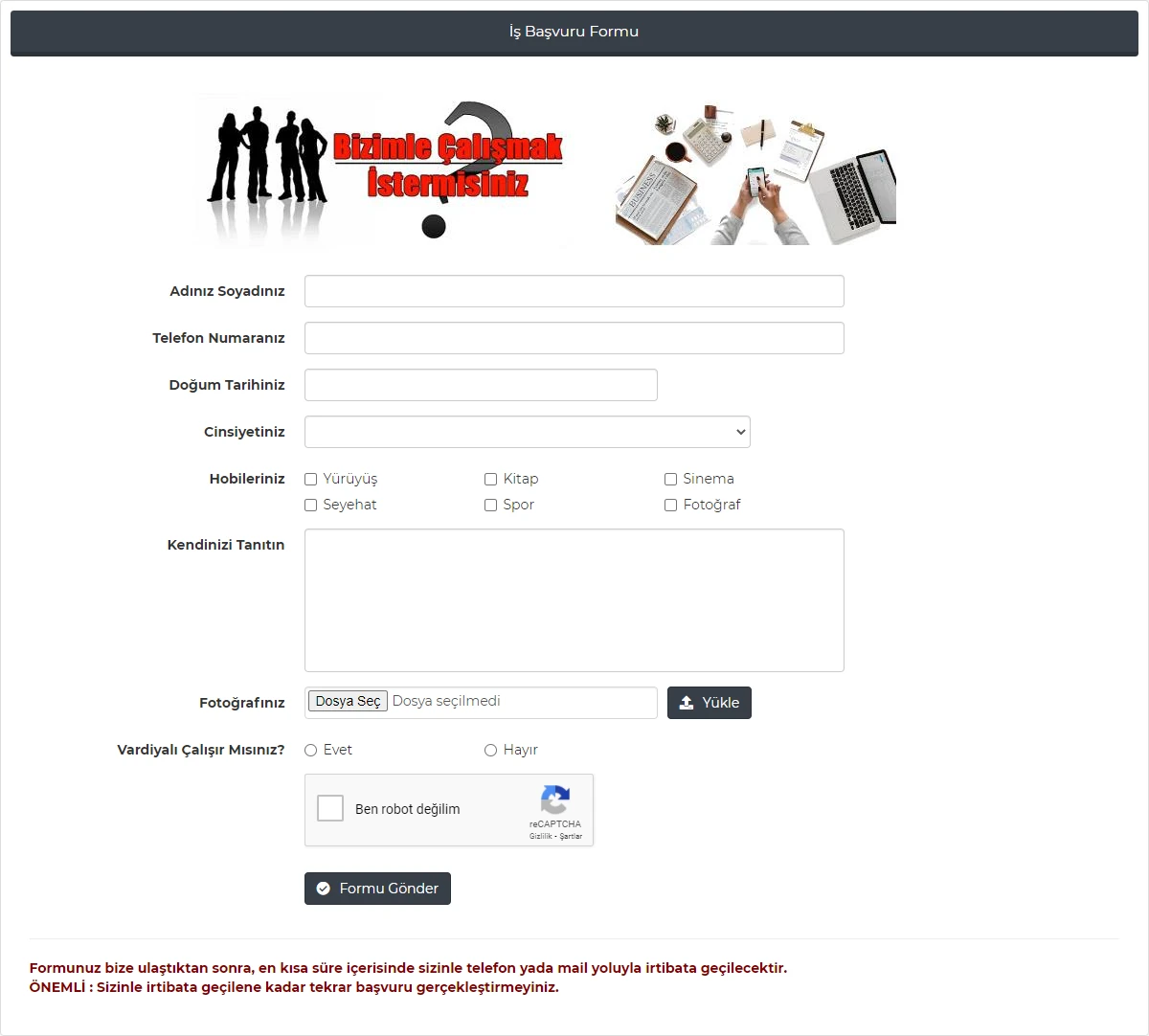 Form Sihirbazı Modülü Görsel 2