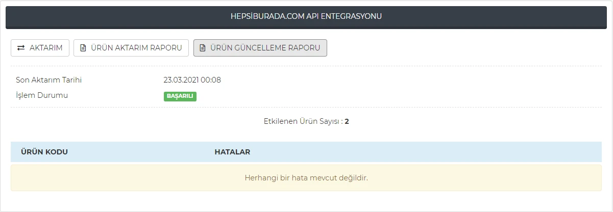 Hepsiburada Api Entegrasyonu Görsel 9