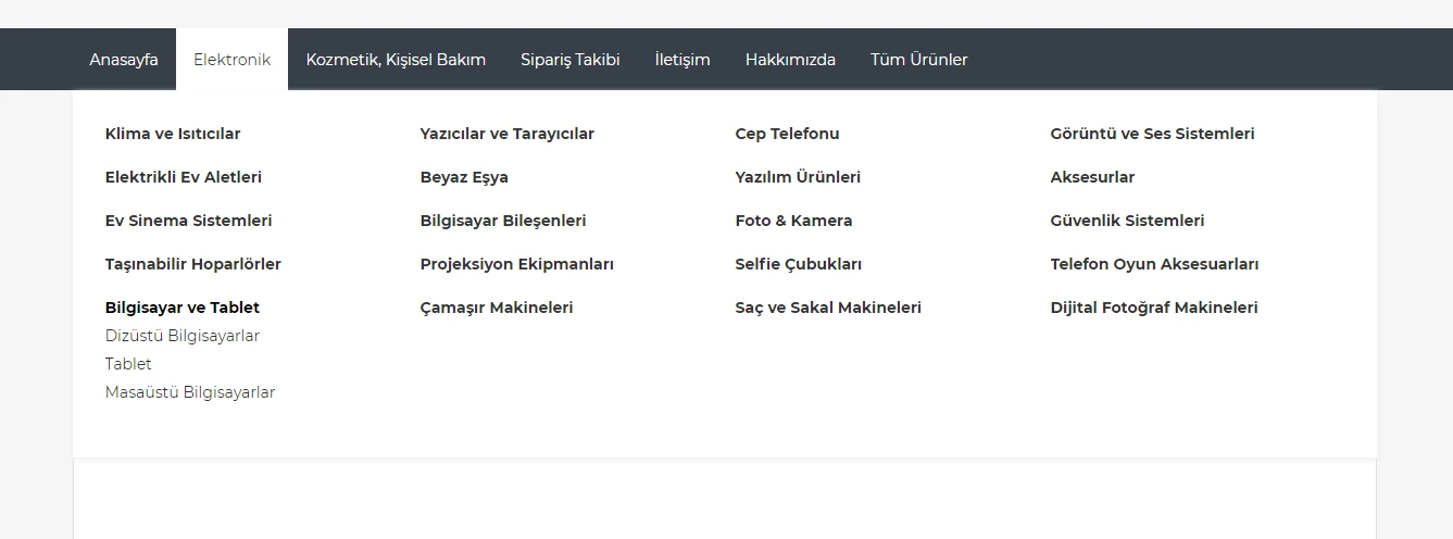 Modern ve Özelleştirilebilir Üst Menü Görsel 1