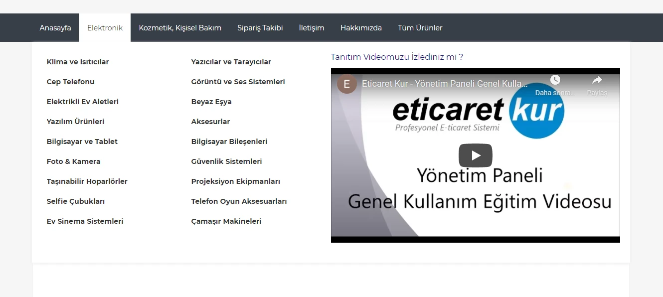 Modern ve Özelleştirilebilir Üst Menü Görsel 6